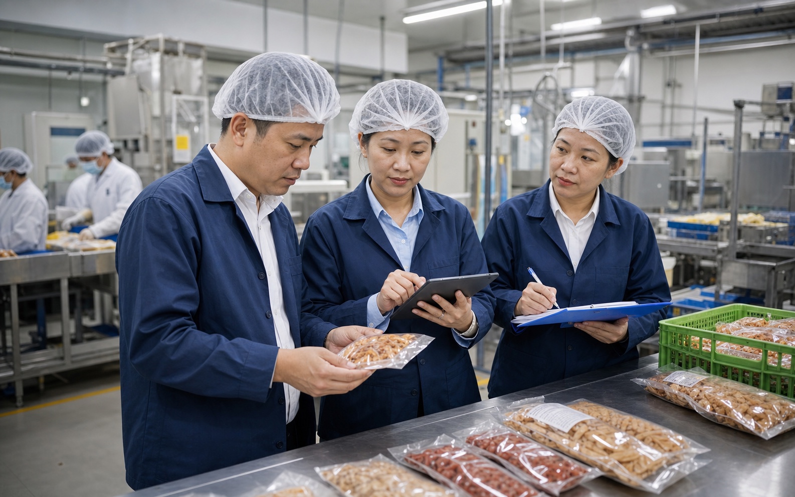 Cán bộ chuyên ngành kiểm tra và lấy mẫu thực phẩm